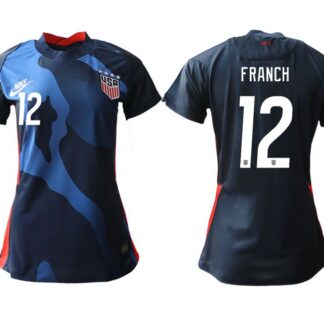 Women 2020-2021 Season National Team America away aaa 12 blue Soccer Jerseys1
