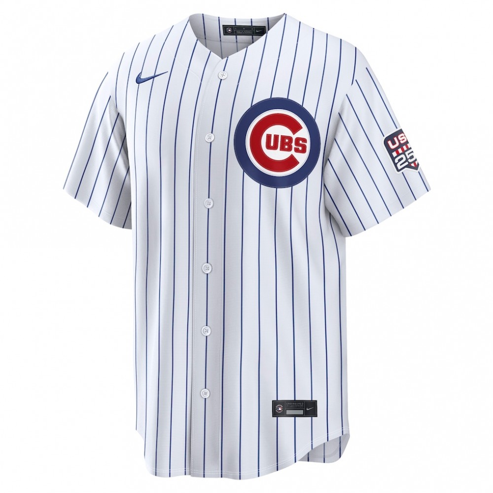 Pete Crow-Armstrong Chicago Cubs Nike USA 250 Fourth of July Home Stadium Jersey - White - Image 2