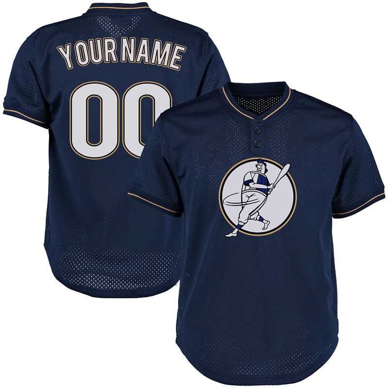 Houston Astros Navy Men's Customized New Design Jersey