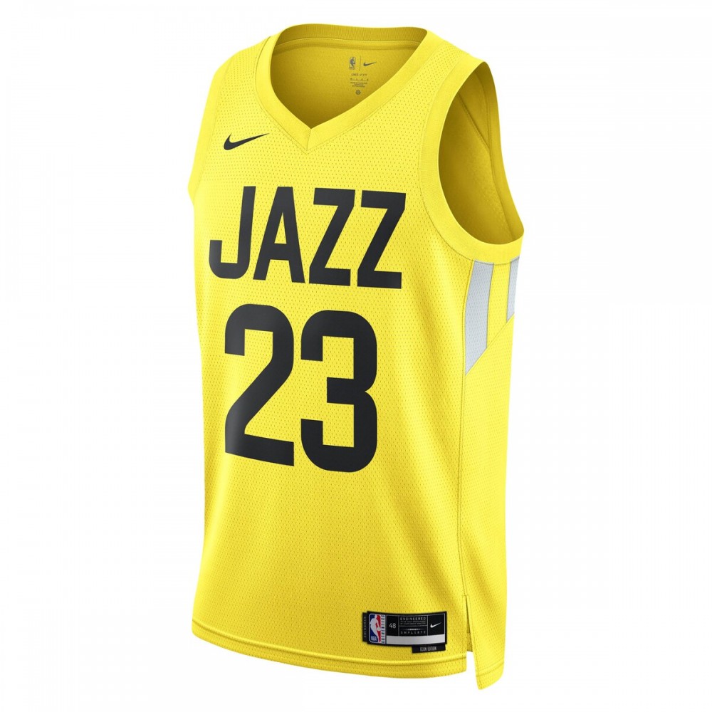 Lauri Markkanen Utah Jazz Nike Unisex Swingman Jersey - Icon Edition - Gold - Image 2