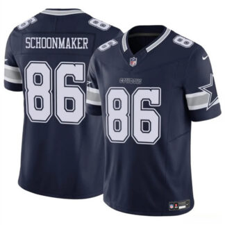 Men's Dallas Cowboys #86 Luke Schoonmaker Navy 2023 F.U.S.E Vapor Untouchable Limited Stitched Football Jersey