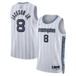 Youth Memphis Grizzlies #8 Jaren Jackson Jr. Nike White 2025/26 Swingman City Edition Jersey
