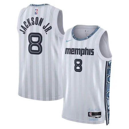 Youth Memphis Grizzlies #8 Jaren Jackson Jr. Nike White 2025/26 Swingman City Edition Jersey