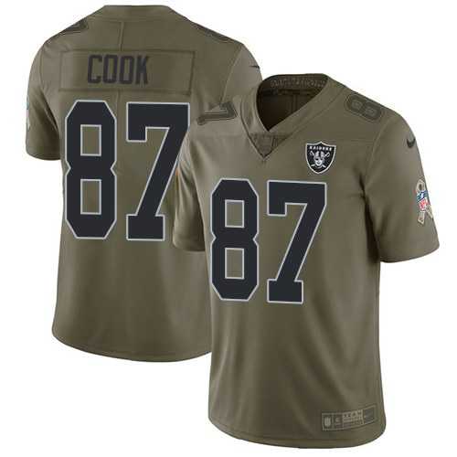 Nike Raiders 87 Jared Cook Olive Salute To Service Limited Jersey Dzhi