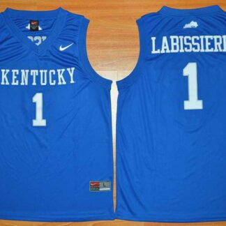 Kentucky Wildcats #1 Skal Labissiere Blue College Basketball Stitched Jersey