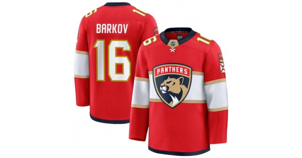 Aleksander Barkov Florida Panthers Home Premium Player Jersey - Red - Image 2