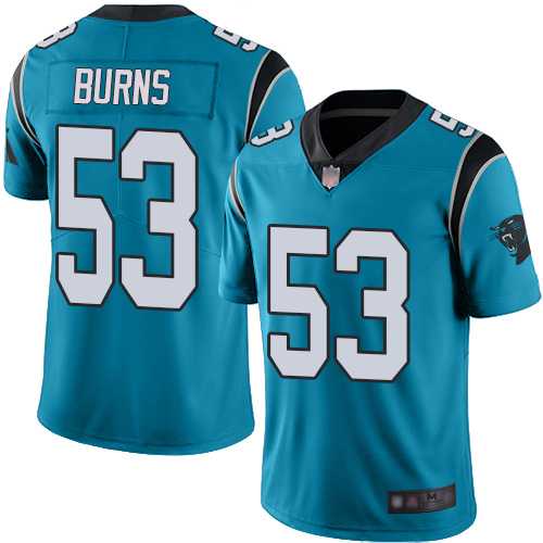Nike Panthers 53 Brian Burns Blue Vapor Untouchable Limited Jersey Dzhi