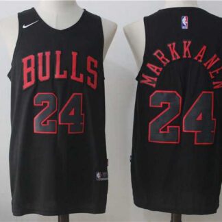 Nike Chicago Bulls #24 Lauri Markkanen Black Stitched Jersey