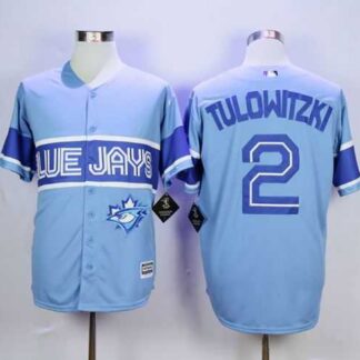 Majestic Toronto Blue Jays #2 Troy Tulowitzki Light Blue Exclusive New Cool Base Stitched MLB Jerseys