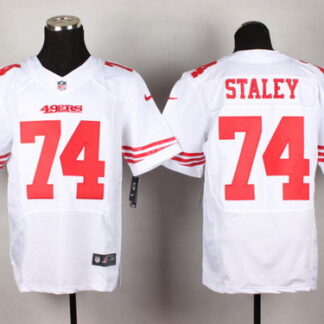 Nike San Francisco 49ers #74 Joe Staley White Elite Jersey
