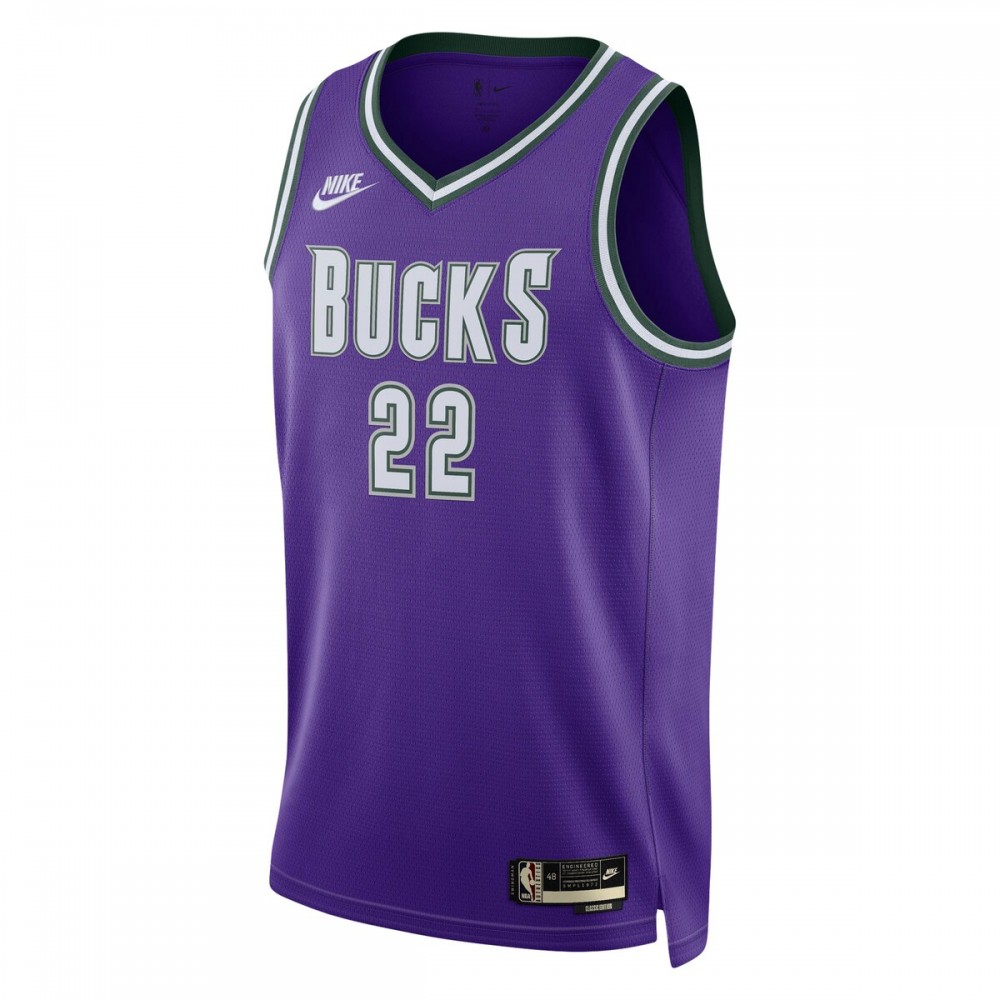 Khris Middleton Milwaukee Bucks Nike 2022/23 Swingman Jersey Purple - Classic Edition - Image 2