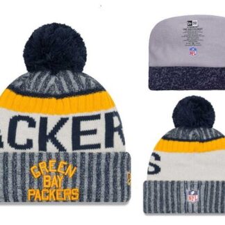 Packers Team Logo Black Knit Hat