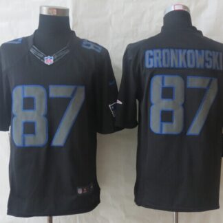 Nike Limited New England Patriots #87 Gronkowski Impact Black Jerseys