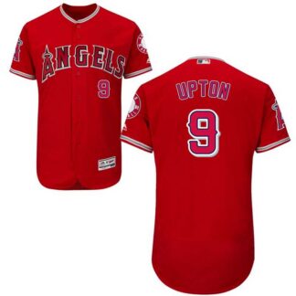 Los Angeles Angels of Anaheim #9 Justin Upton Red Flexbase Stitched MLB Jerseys