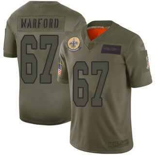 Nike New Orleans Saints #67 Larry Warford Camo Men’s Stitched NFL Limited 2019 Salute To Service Jersey