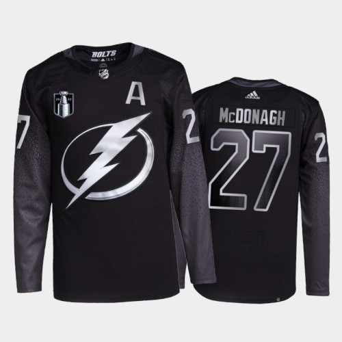Adidas Tampa Bay Lightning #27 Ryan McDonagh Men’s 2022 Stanley Cup Final Patch Alternate Authentic NHL Jersey – Bl...