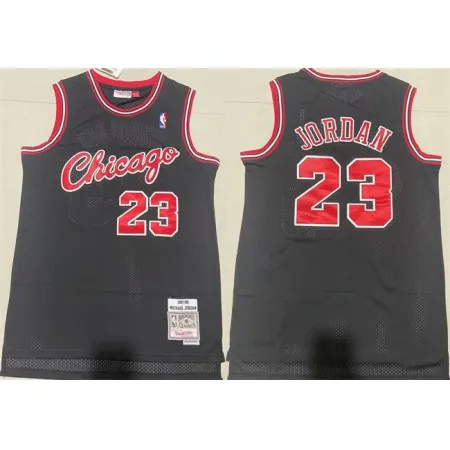 Men's Chicago Bulls #23 Michael Jordan Black Stitched Basketball Jersey N5CB