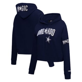 Orlando Magic Pro Standard Women’s 2023/24 City Edition Cropped Pullover Hoodie – Navy