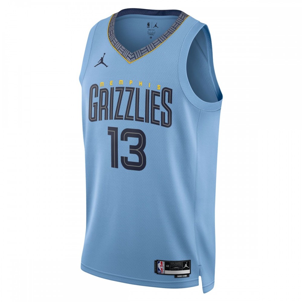 Jaren Jackson Jr. Memphis Grizzlies Jordan Brand 2022/23 Statement Edition Swingman Jersey - Light Blue - Image 2