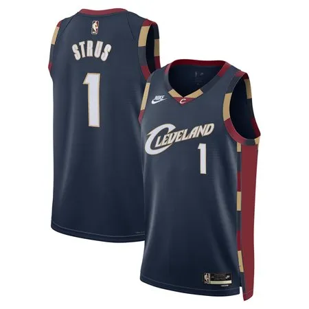 Youth Cleveland Cavaliers #1 Max Strus Navy Classic Edition Jersey