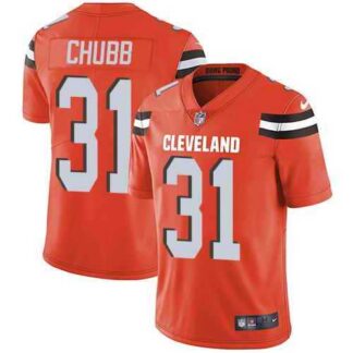 Youth Nike Browns 31 Nick Chubb Orange Vapor Untouchable Limited Jersey Dzhi