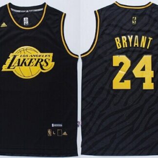 Los Angeles Lakers #24 Kobe Bryant Revolution 30 Swingman 2014 Black With Gold Jersey