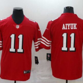 Nike 49ers 11 Brandon Aiyuk Red 2020 NFL Draft First Round Pick Color Rush Vapor Untouchable Limited Jersey