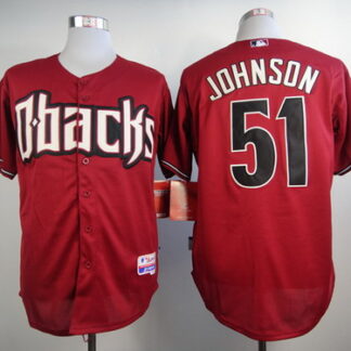 Arizona Diamondbacks #51 Randy Johnson Red Cool Base Jerseys