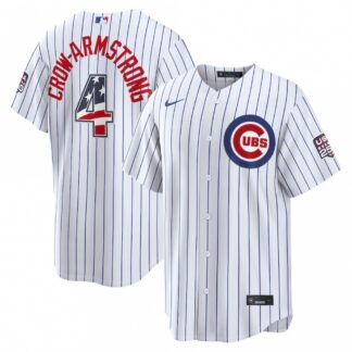 Pete Crow-Armstrong Chicago Cubs Nike USA 250 Fourth of July Home Stadium Jersey - White