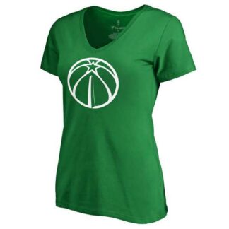 Women's Washington Wizards Fanatics Branded Kelly Green St. Patrick's Day White Logo T-Shirt FengYun
