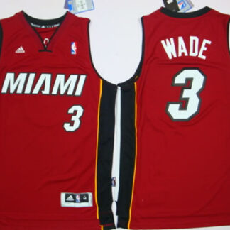 Miami Heat #3 Wade Revolution 30 Red Authentic Jerseys