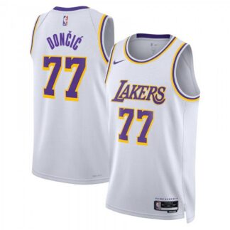 Los Angeles Lakers Unisex Nike Association Edition Swingman Jersey - White - Luka Dončić