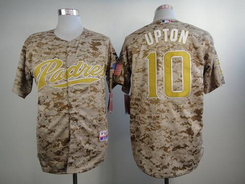 San Diego Padres #10 Justin Upton 2014 Camo Jerseys