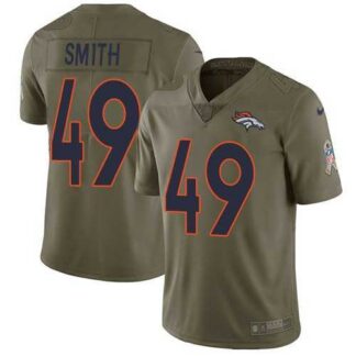 Nike Broncos 49 Dennis Smith Olive Salute To Service Limited Jersey Dzhi