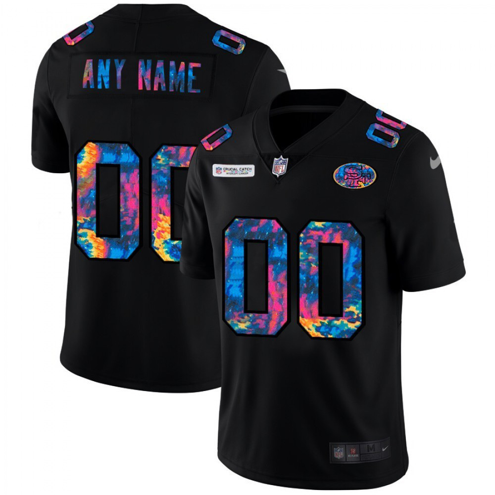 San Francisco 49ers Nike NFL 2020 Crucial Catch Limited Edition Custom Jersey - Black