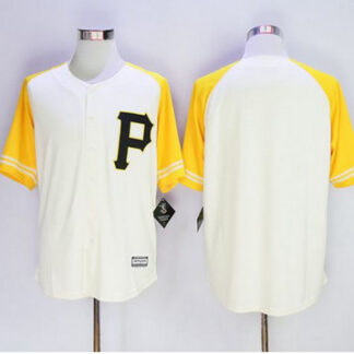 Pirates Blank CreamGold Exclusive New Cool Base Stitched MLB Jersey