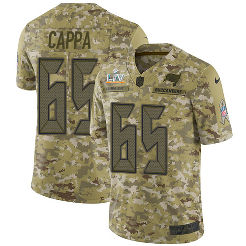 Nike Tampa Bay Buccaneers #65 Alex Cappa Camo Youth Super Bowl LV Bound Stitched NFL Limited 2018 Salute To Service...