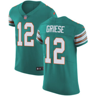 Nike Miami Dolphins #12 Bob Griese Aqua Green Alternate Men’s Stitched NFL Vapor Untouchable Elite Jersey