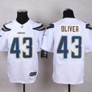 Men's San Diego Chargers #43 Branden Oliver 2013 Nike White Elite Jersey