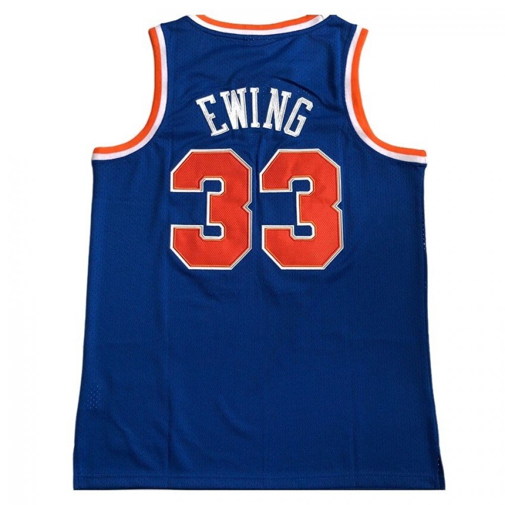 Patrick Ewing New York Knicks Blue 1985-86 Hardwood Classics Swingman Jersey - Image 2