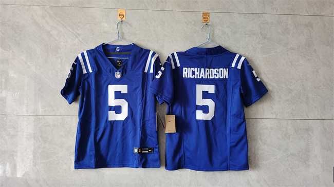 Women's Indianapolis Colts #5 Anthony Richardson Blue 2024 F.U.S.E. Vapor Stitched Jersey