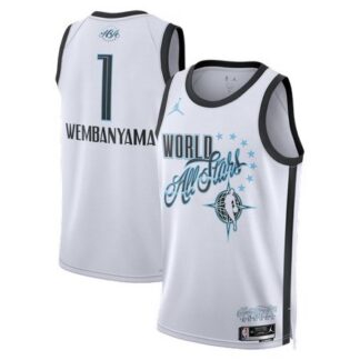 Women's 2026 NBA All-Star #1 Victor Wembanyama White Game Swingman Jersey