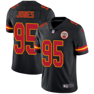 Nike Kansas City Chiefs #95 Chris Jones Black Men’s Stitched NFL Limited Rush Jersey