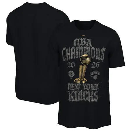 Men's New York Knicks Nike Black 2026 NBA Finals Champions Locker Room T-Shirt