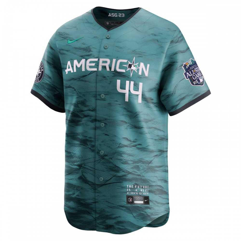 Yordan Alvarez American League Nike 2023 MLB All-Star Game Limited Player Jersey - Teal - Image 2