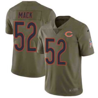 Nike Bears 52 Khalil Mack Olive Salute To Service Limited Jersey Dzhi