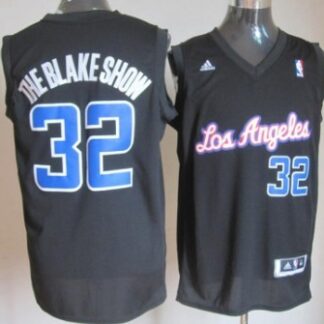 Los Angeles Clippers #32 The Blake Show Black With Blue Fashion Jersey