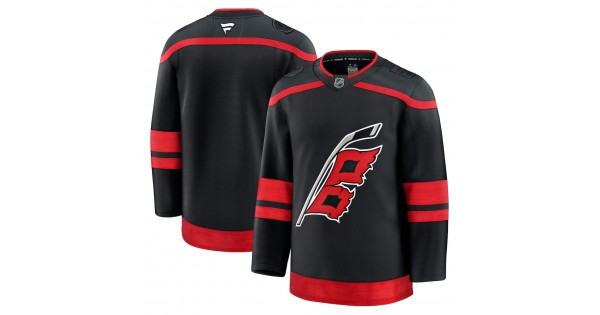 Men's Carolina Hurricanes Black Home Premium Blank Jersey - Image 2