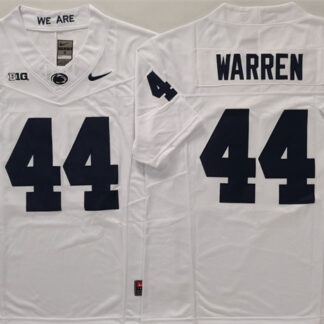 Men's Penn State Nittany Lions #44 Davis Warren White 2024 F.U.S.E. Stitched Jersey