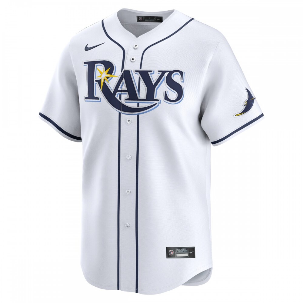 Josh Lowe Tampa Bay Rays Nike Home Limited Player Jersey - White - Image 2